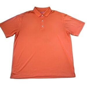 Greg Norman Burnt Orange Pumpkin Golf Tennis Polo Shirt Size XL
